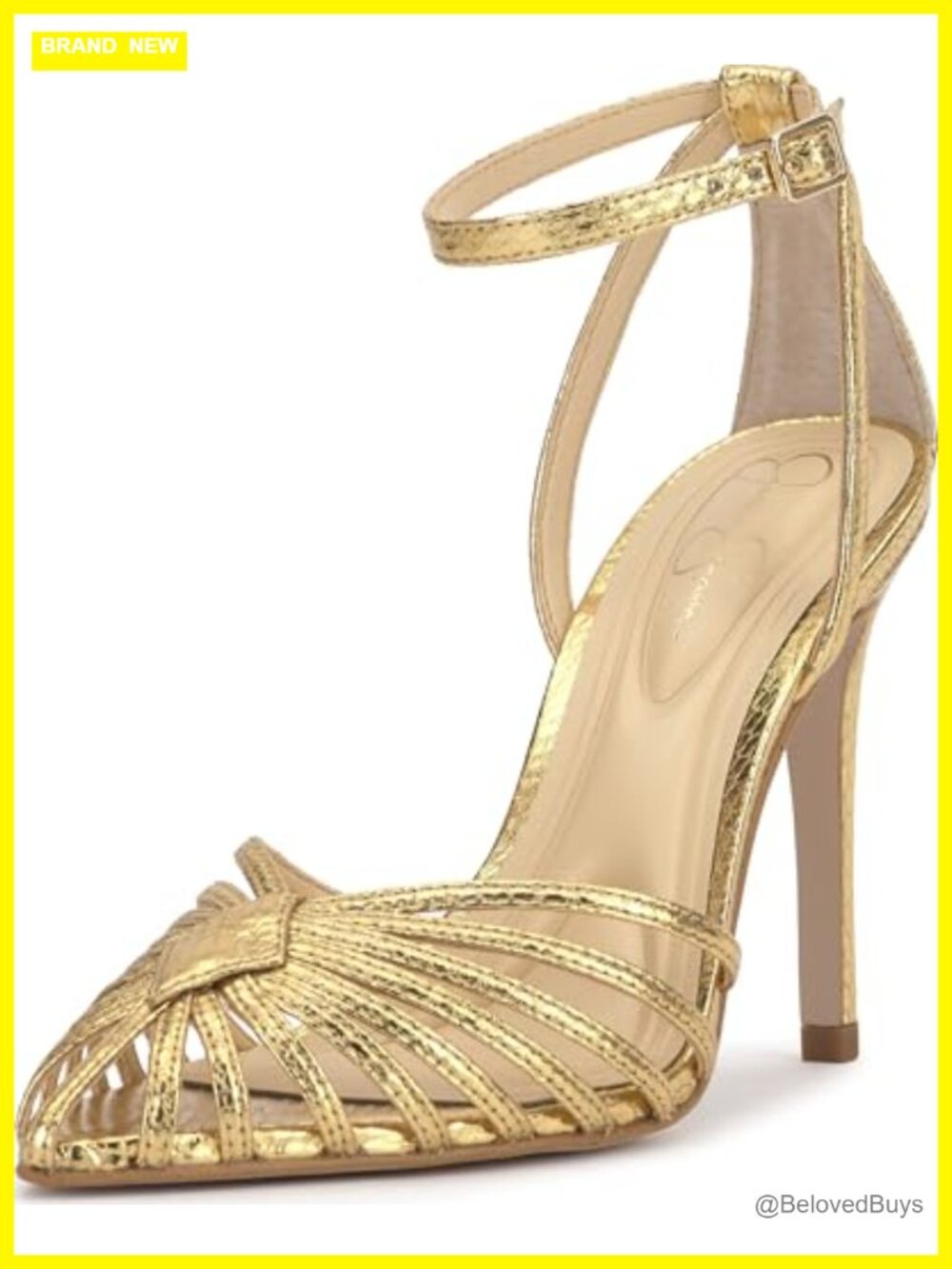 Jessica Simpson Paveri Strappy Faux Leather Pump Heeled Shoe